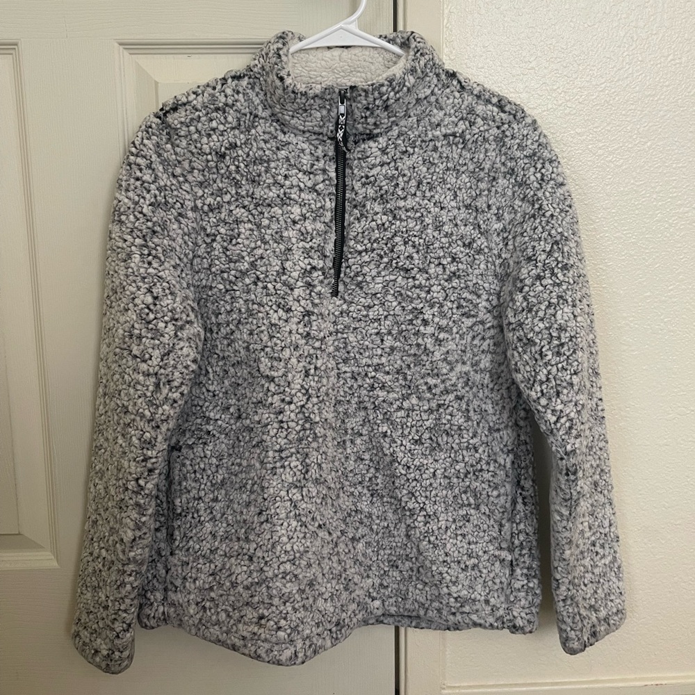 Furry Half Zip Up Jacket